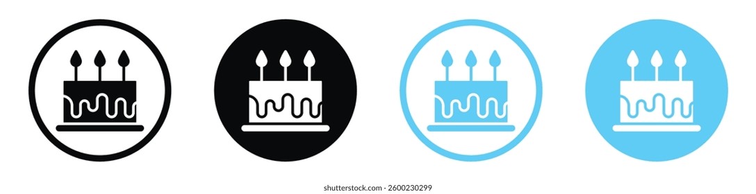 Cake icon collection. vector illustration set