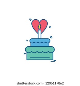Cake icon deisgn vector