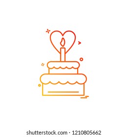 Cake icon deisgn vector