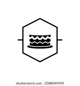 Cake Icon: Delicious Dessert, Sweet Treat, Perfect for Parties and Celebrations