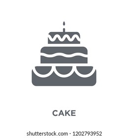 Cake icon. Cake design concept from Birthday and Party collection. Simple element vector illustration on white background.