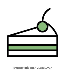 cake icon design, editable stroke. best used for web, banner, flayer or application. vector illustration EPS 10 File Format