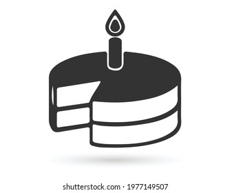 Cake icon design isolated on white background