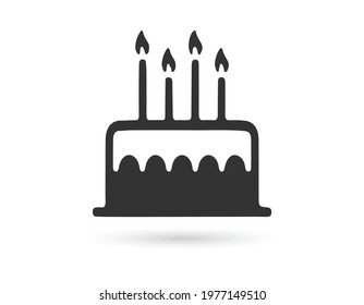 Cake icon design isolated on white background