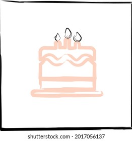 Cake icon design isolated on white background.