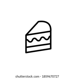 Cake-Symbol-Design auf weißem Hintergrund. Stock-Vektorgrafik
