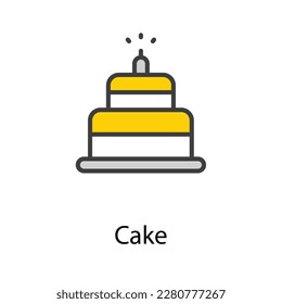 Cake icon design stock illustration