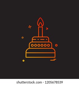 Cake icon design vector