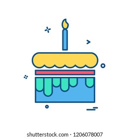 Cake icon design vector