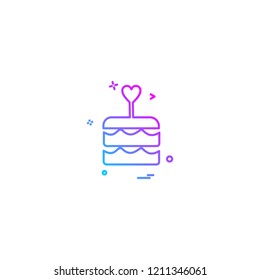 Cake icon design vector 