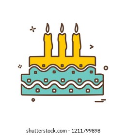 Cake icon design vector