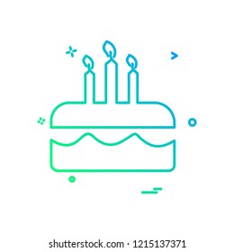 Cake icon design vector