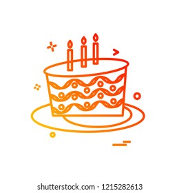 Cake icon design vector
