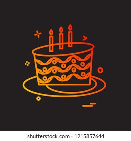 Cake icon design vector