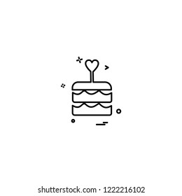 Cake icon design vector 