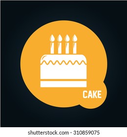 cake icon design, vector illustration eps10 graphic 