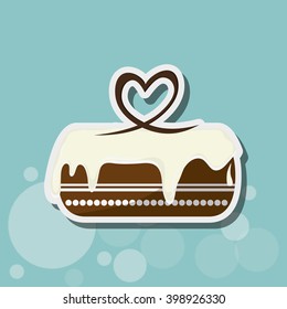 Cake icon design, vector illustration