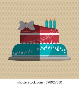 Cake icon design, vector illustration