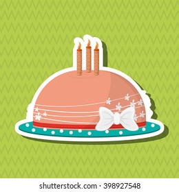 Cake icon design, vector illustration