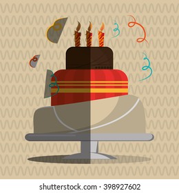 Cake icon design, vector illustration