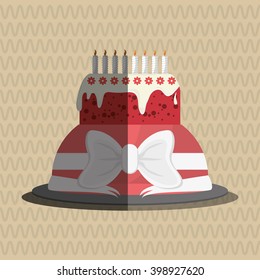 Cake icon design, vector illustration