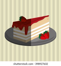 Cake icon design, vector illustration