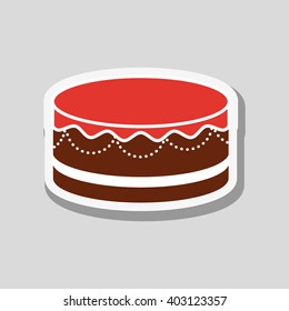 cake icon design , vector illustration
