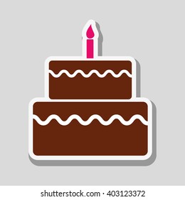 cake icon design , vector illustration