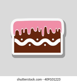 cake icon design , vector illustration