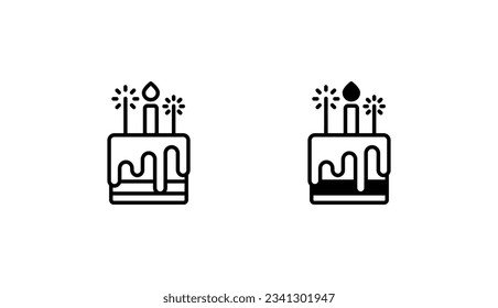Cake icon design with white background stock illustration