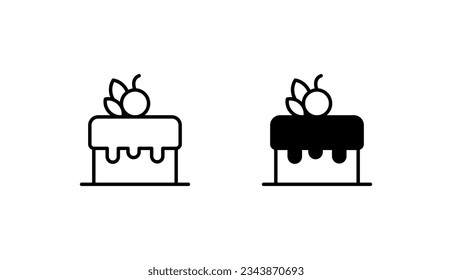 Cake icon design with white background stock illustration