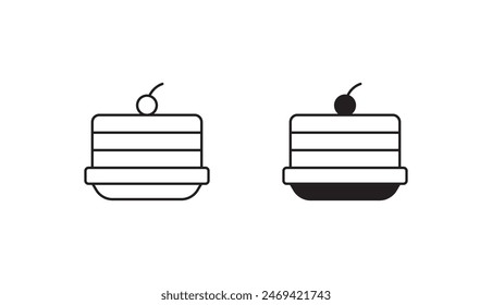 Cake icon design with white background stock illustration