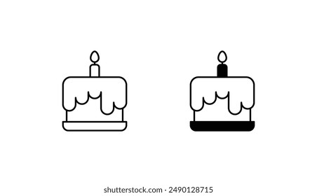Diseño de icono de torta con fondo blanco ilustración de stock