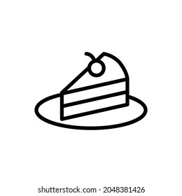 cake icon, dessert icon vector illustration
