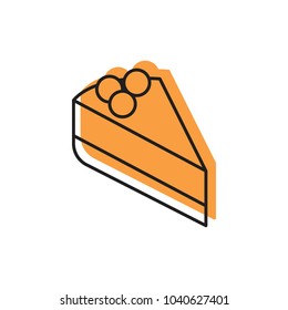 Cake icon, doodle style