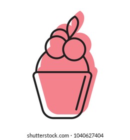 Cake icon, doodle style
