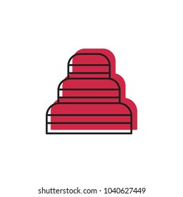 Cake icon, doodle style