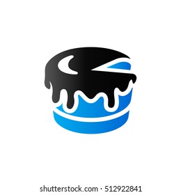Cake icon in duo tone color. Food sweet delicious