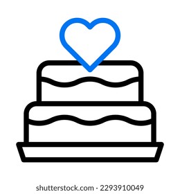icono de pastel de color negro azul color negro azul madre día ilustración elemento vector y símbolo perfecto.