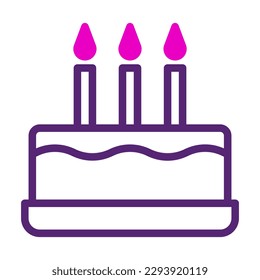 cake icon duotone pink purple colour mother day illustration vector element and symbol perfect.