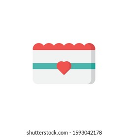 Cake icon with flat style