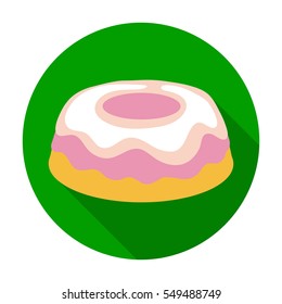 Cake icon in flat style isolated on white background. Cakes symbol stock vector illustration.