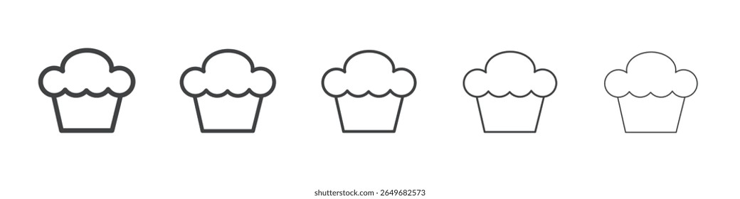 cake icon flat thin illustration symbol