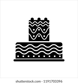 Cake Icon, Food Icon Vector Art Illustration