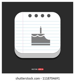 cake icon - Free vector icon
