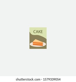 cake icon graphic element. Illustration template design