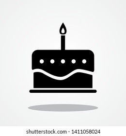 Cake Icon with Gray Shadow 