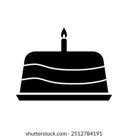 Cake icon illustrated on background