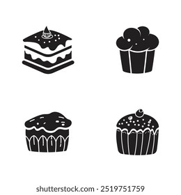Cake icon illustration design template