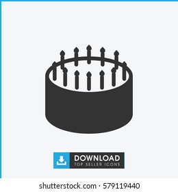 cake icon illustration isolated vector sign symbol